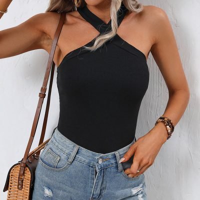Fashion Solid Color Sleeveless Tops