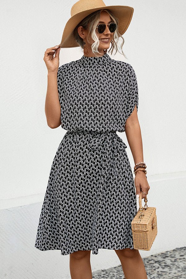 Fashion Print Short Sleeve asual Dress - Image 2