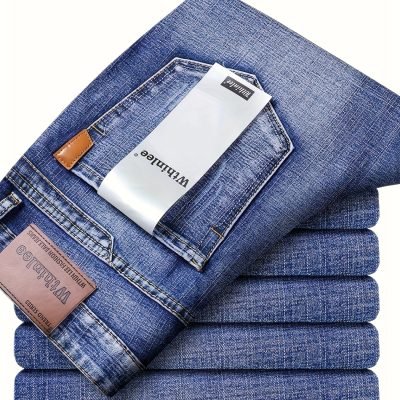 Men??s Classic Design Jeans, Semi-formal Stretch Jeans For Business