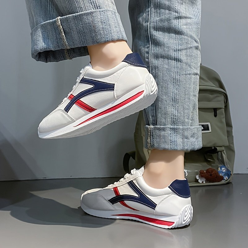 Women??s Simple Platform Sneakers, Casual Lace Up Outdoor Shoes, Comfortable Low Top Sport Shoes