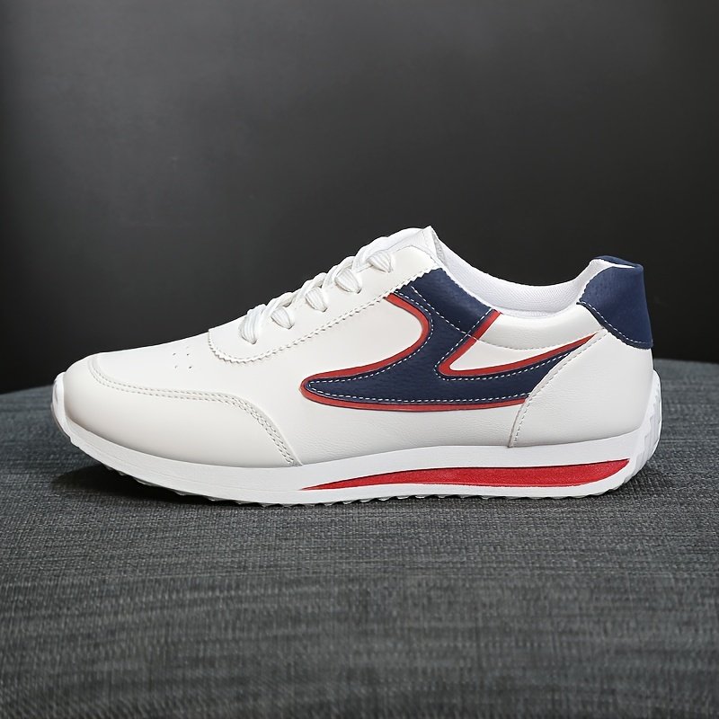 Women??s Colorblock Casual Sneakers, Lace Up Platform Soft Sole Jogging Shoes, Low-top Breathable Fitness Shoes - Image 3