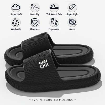 Women??s Letter Design Slides, Casual Open Toe Soft Sole Shoes, Comfortable Slip On Slides