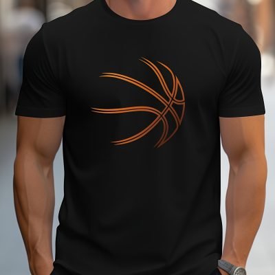 Basketball Graphic Print Men??s Creative Top, Casual Short Sleeve Crew Neck T-shirt, Men??s Clothing For Summer Outdoor