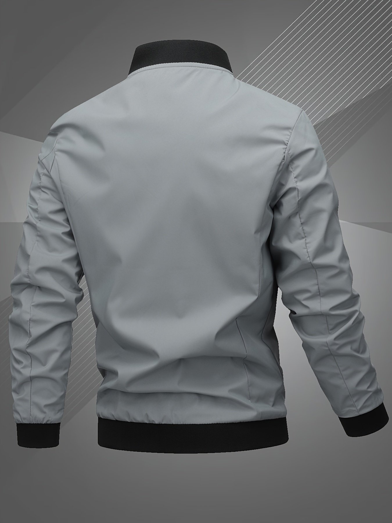 Men??s Letter Embroidered Casual Bomber Jacket Gifts Best Sellers - Image 8