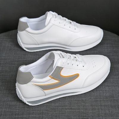 Women??s Colorblock Casual Sneakers, Lace Up Platform Soft Sole Jogging Shoes, Low-top Breathable Fitness Shoes