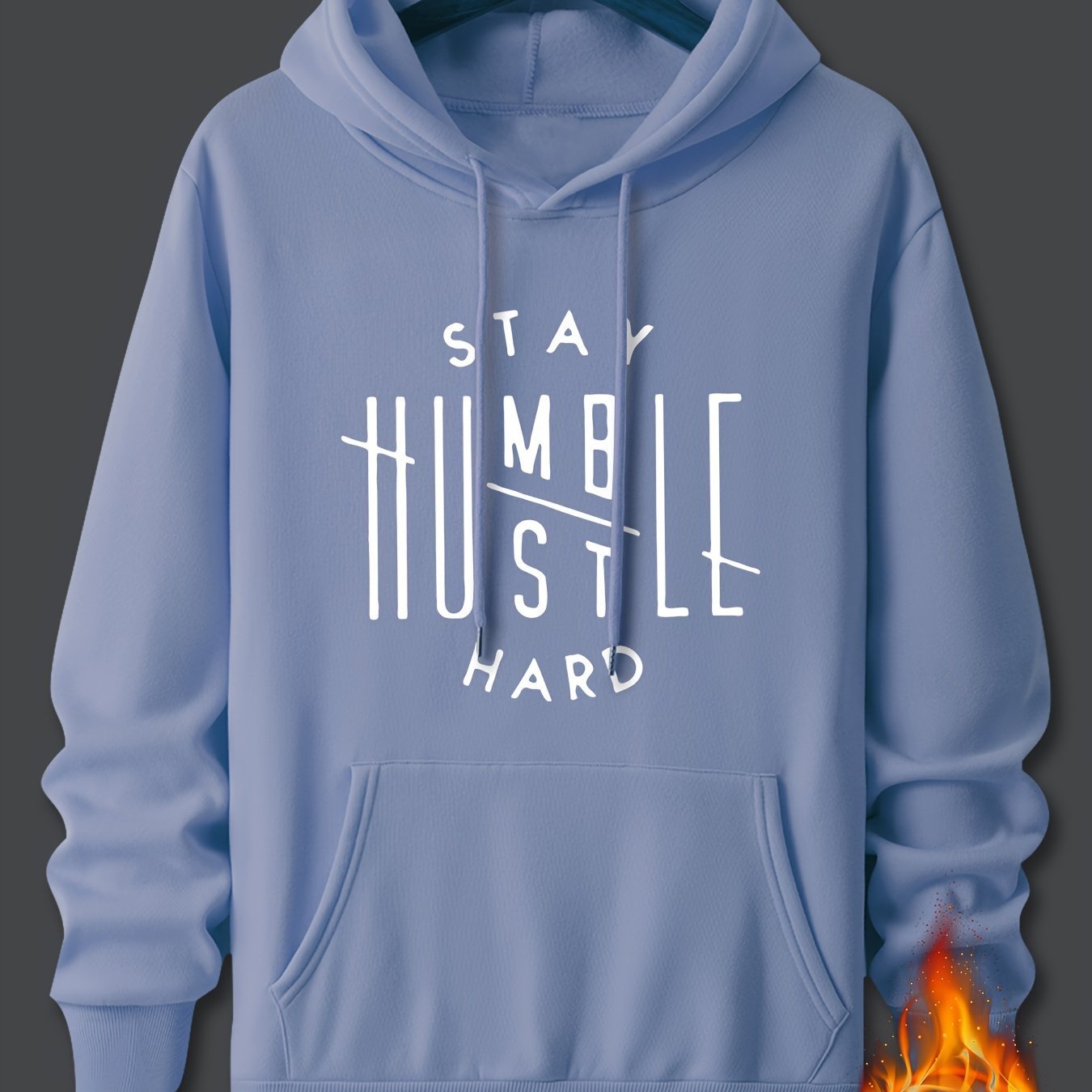 Stay Humble & Hustle Print Hoodie, Cool Hoodies For Men, Men??s Casual Graphic Design Pullover Hooded Sweatshirt With Kangaroo Pocket Streetwear For Winter Fall, As Gifts - Image 12