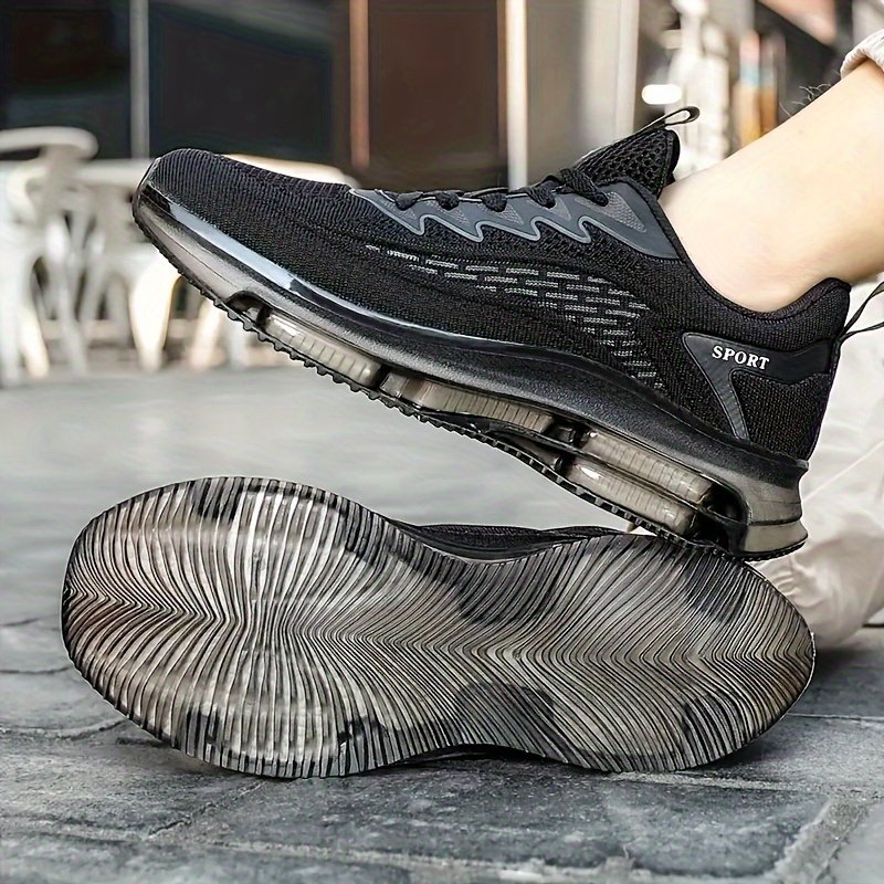 Men??s Trendy Woven Knit Breathable Running Shoes With Air Cushion, Comfy Non Slip Durable Sneakers For Men??s Outdoor Activities - Image 8