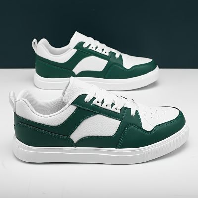 Men??s Old School Style Colour Block Skateboard Shoes, Comfy Non Slip Lace Up Breathable Sneakers For Men??s Outdoor Activities