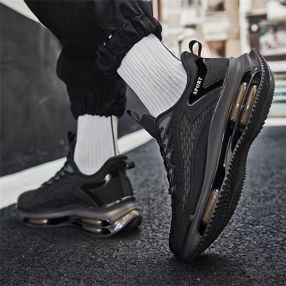 Men??s Trendy Woven Knit Breathable Running Shoes With Air Cushion, Comfy Non Slip Durable Sneakers For Men??s Outdoor Activities - Image 11