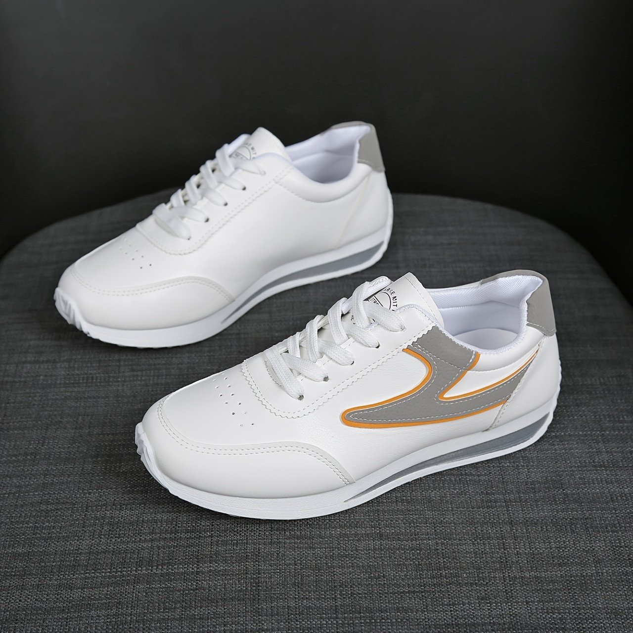 Women??s Colorblock Casual Sneakers, Lace Up Platform Soft Sole Jogging Shoes, Low-top Breathable Fitness Shoes - Image 2