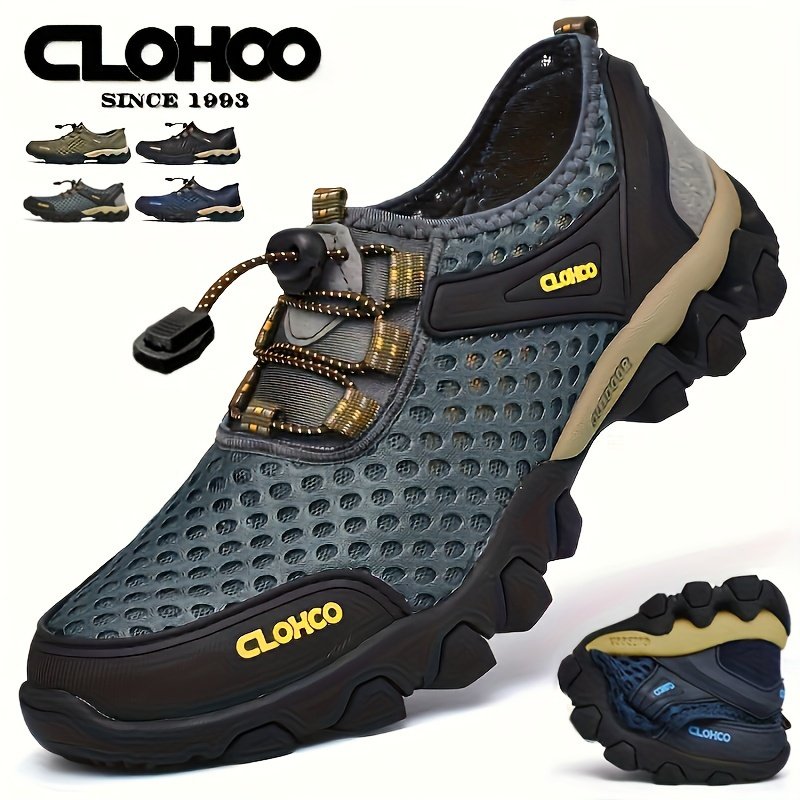 Men??s Lightweight Mesh Sports Shoes, Casual Non-slip Rubber Sole Sneakers For Outdoor Hiking Camping Running Athletic Sports - Image 7