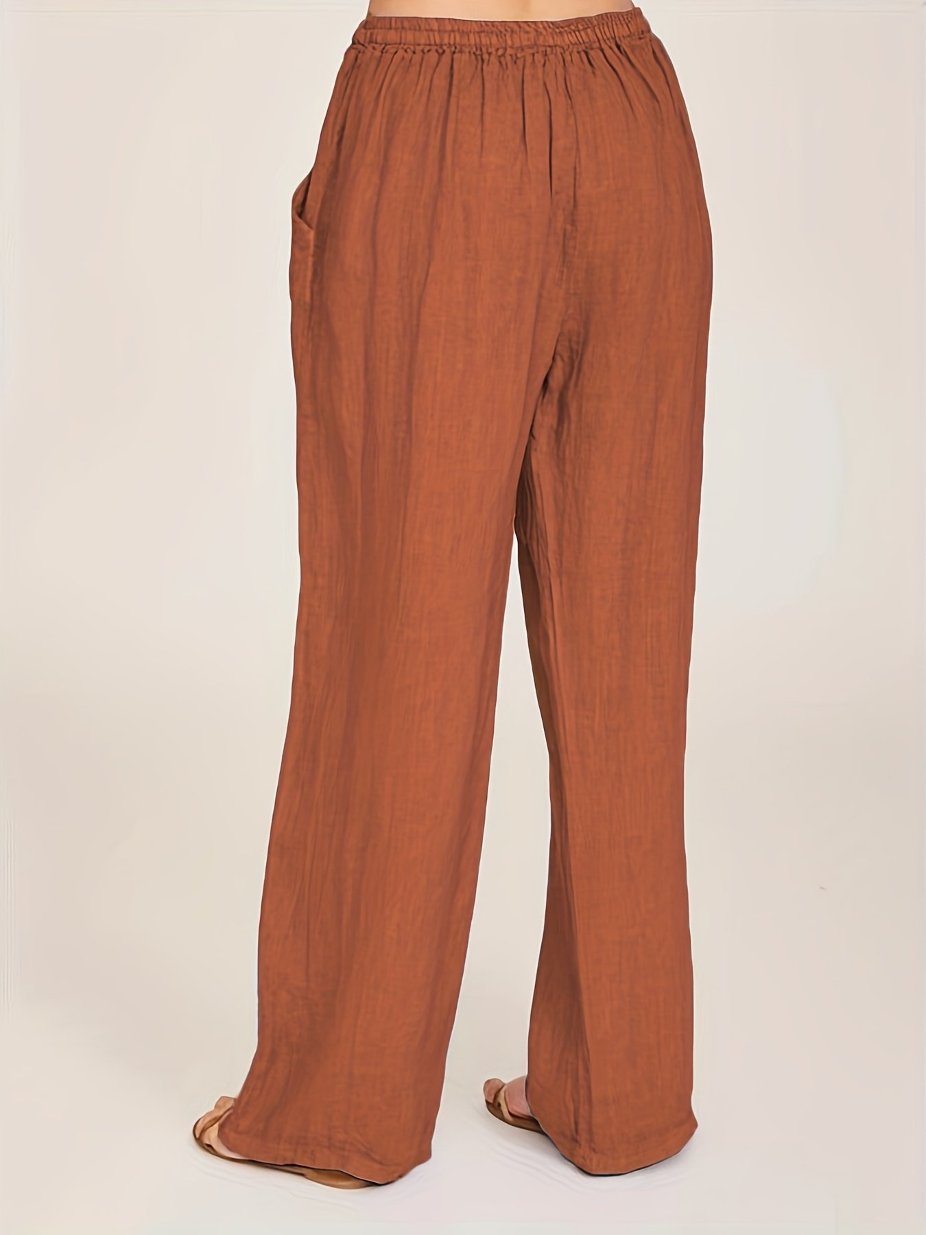 Drawstring Wide Leg Pants, Solid Loose Palazzo Pants, Casual Every Day Pants, Women??s Clothing - Image 13