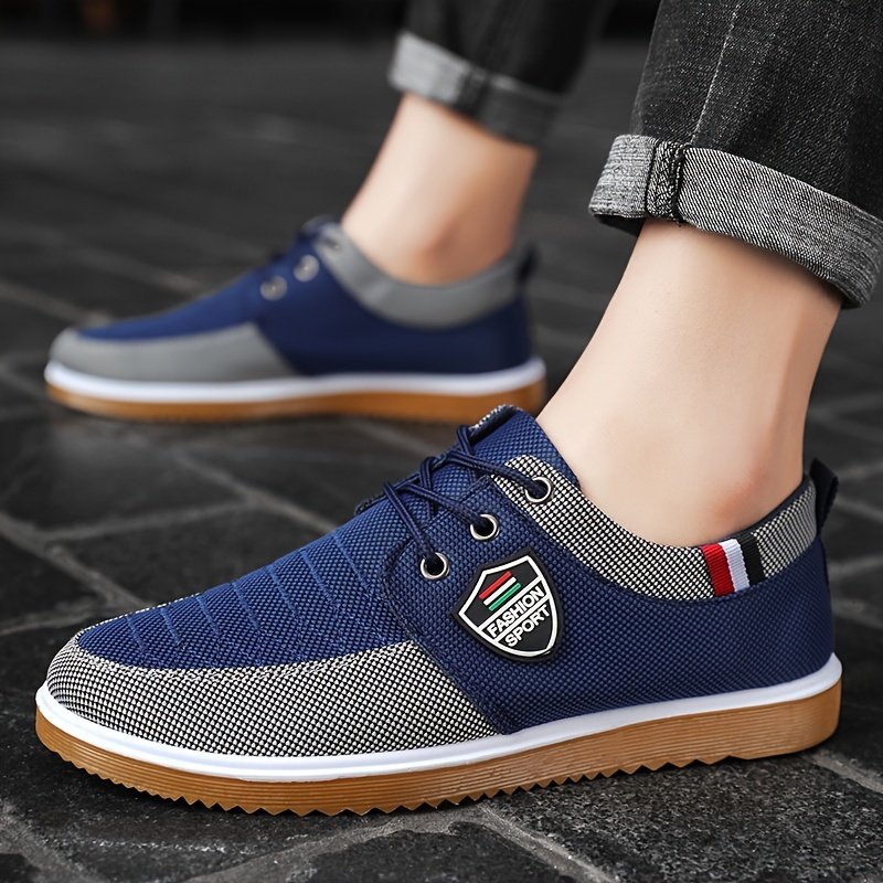 Men??s Canvas Low Top Sneaker Lace-up Classic Casual Walking Shoes - Image 7