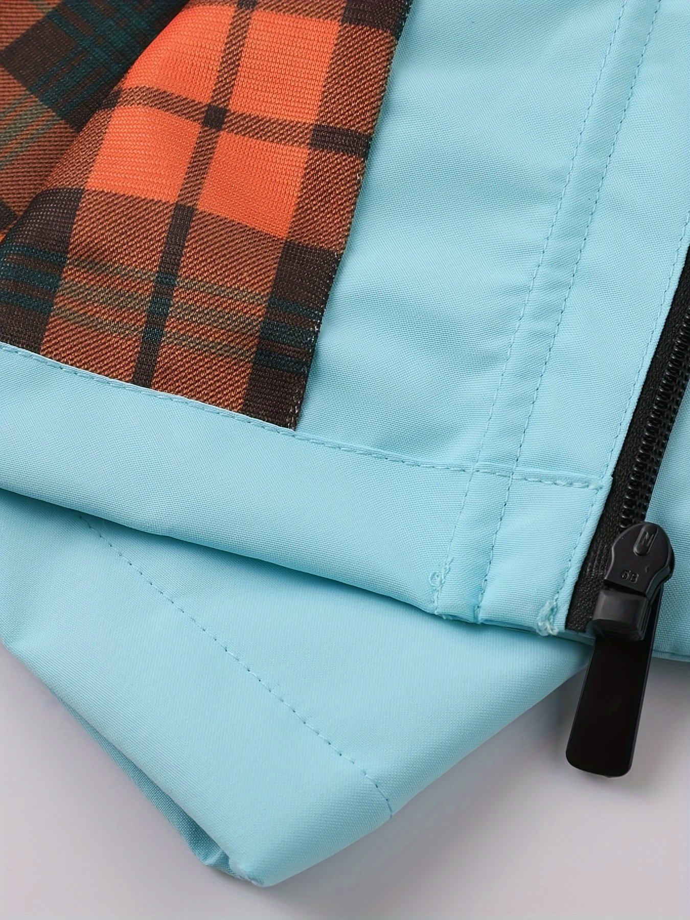 Multiple Pocket Design Men??s Embroidery Long Sleeve Zip Up Drawstring Hooded Jacket, Men??s Stand Collar Thin Jacket For Spring Outdoor - Image 14