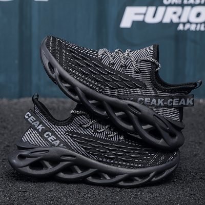 Men??s Blade Sneakers, Breathable Shock Absorption Running Shoes Lightweight Non-Slip Shoes For Jogging Tennis Gym, Walking Sneakers, Athletic Shoes