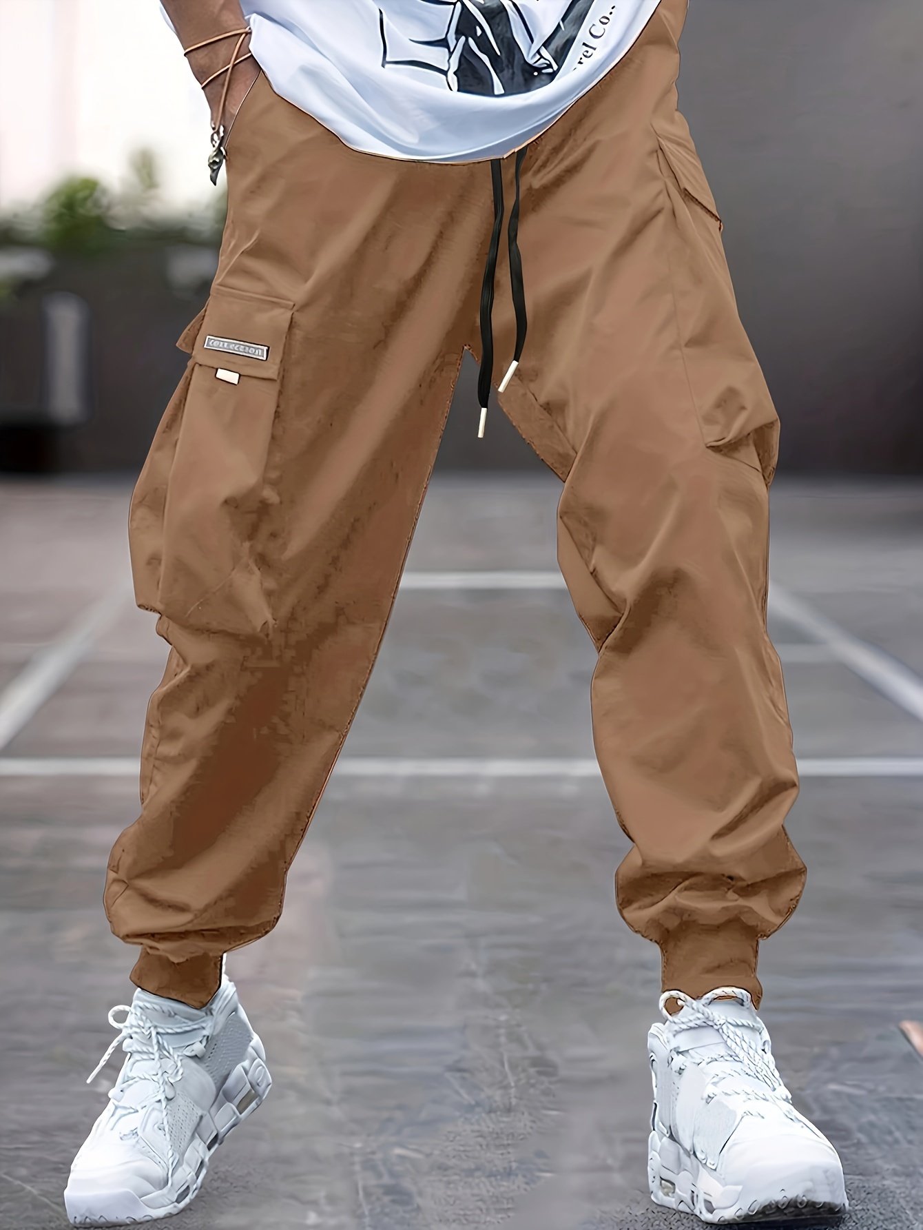 Trendy Men??s Casual Cargo Pants With Pocket, Men??s Outfits For Spring And Autumn - Image 6