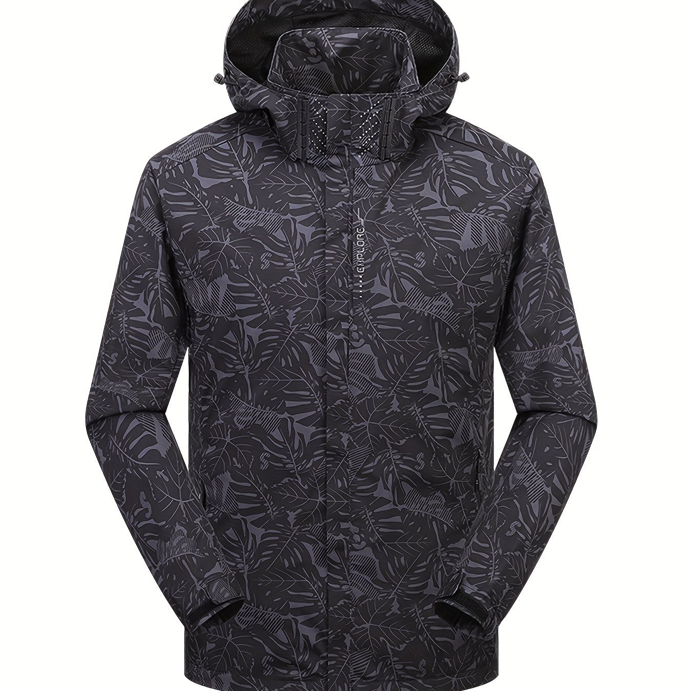 Men??s Casual Hooded Waterproof Windbreaker Jacket Coat Regular Fit Coat For Spring Autumn Outdoors Hiking - Image 6