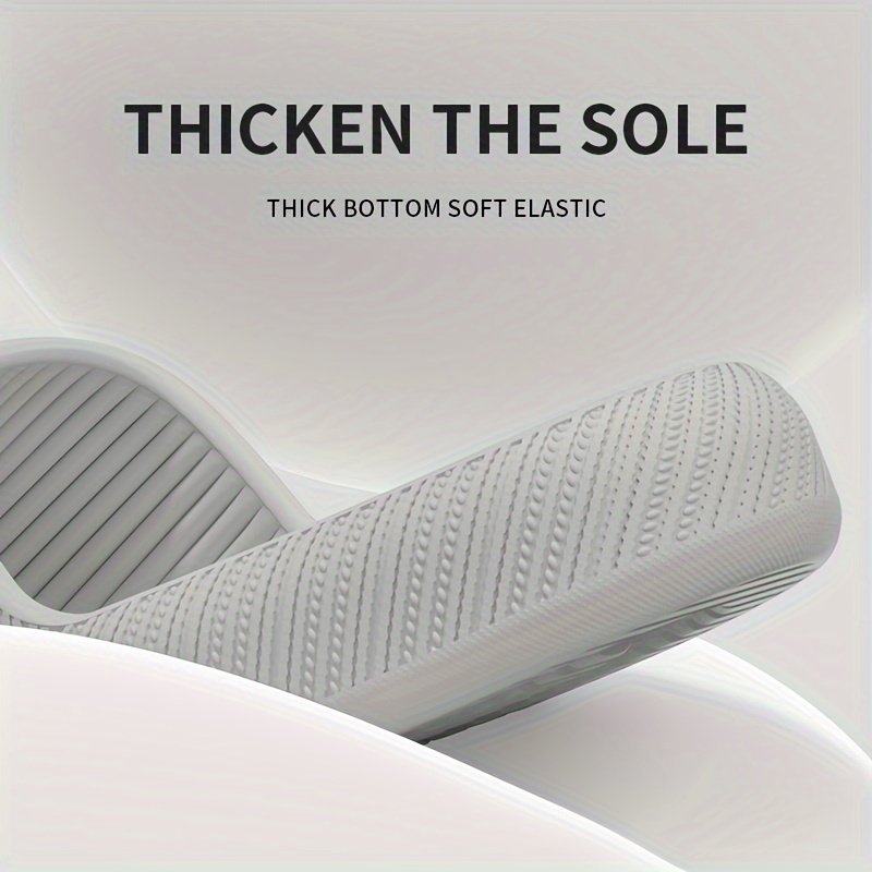 Simple Letter Design Slides, Casual Open Toe Soft Sole Shoes, Comfortable Indoor Home Bathroom Shower Slides - Image 14
