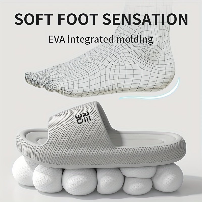 Simple Letter Design Slides, Casual Open Toe Soft Sole Shoes, Comfortable Indoor Home Bathroom Shower Slides - Image 16