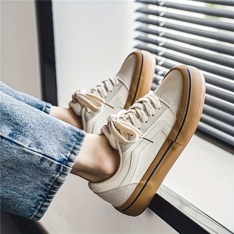 Men??s Classic Striped Trendy Skateboard Shoes Lace Up Non Slip Low Top Comfy Sneakers For Outdoor Walking Jogging Campus Street Holiday All Seasons - Image 11