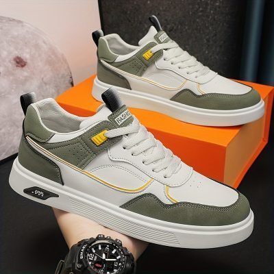 Men??s Lace-up Sneakers, Skate Shoes With Good Grip, Breathable Walking Shoes