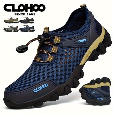 Men??s Lightweight Mesh Sports Shoes, Casual Non-slip Rubber Sole Sneakers For Outdoor Hiking Camping Running Athletic Sports