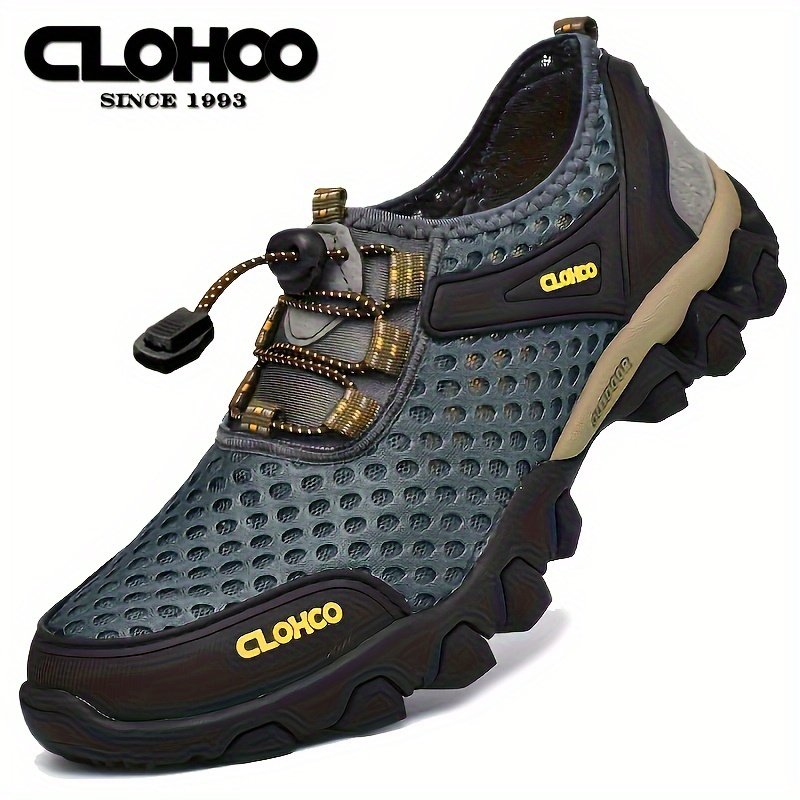 Men??s Lightweight Mesh Sports Shoes, Casual Non-slip Rubber Sole Sneakers For Outdoor Hiking Camping Running Athletic Sports - Image 3
