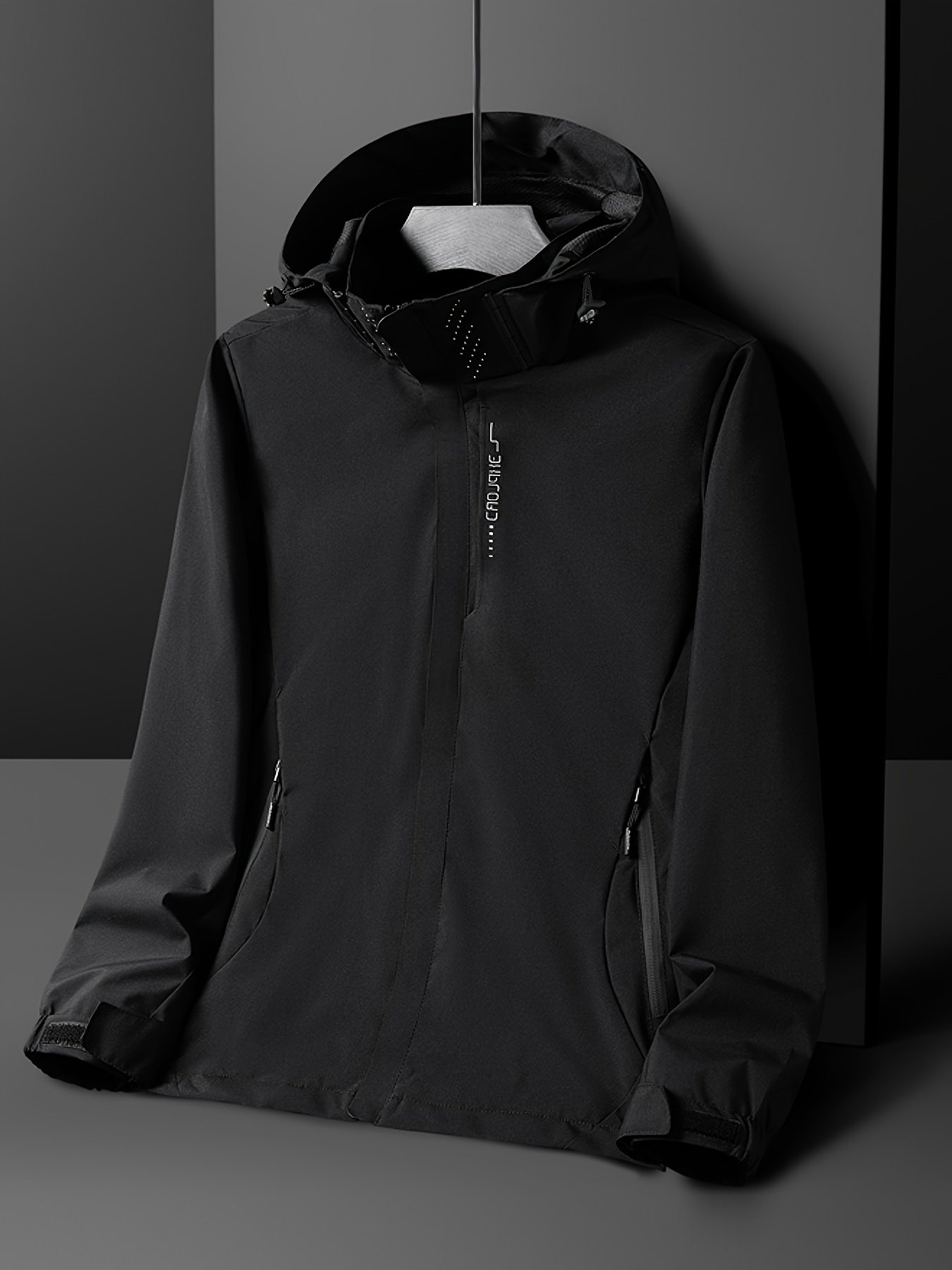 Men??s Casual Hooded Waterproof Windbreaker Jacket Coat Regular Fit Coat For Spring Autumn Outdoors Hiking - Image 9