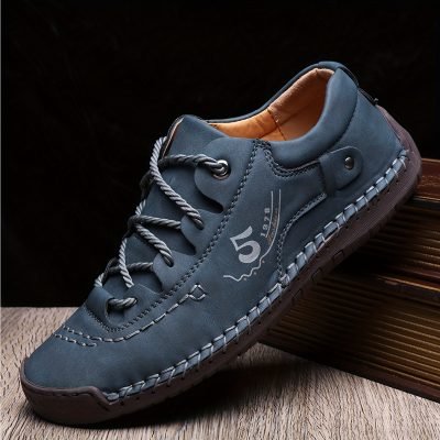 Men??s Handmade Stitching Casual Shoes Flats Outdoor Walking Sneakers