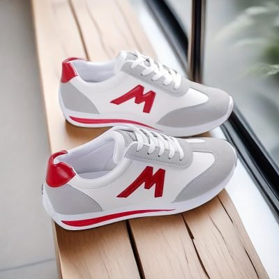 Women??s Colorblock Casual Sporty Trainers, Platform Soft Sole Lace Up Walking Shoes, Low-top Running Sneakers