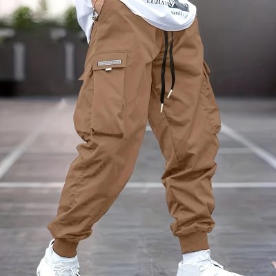 Trendy Men??s Casual Cargo Pants With Pocket, Men??s Outfits For Spring And Autumn