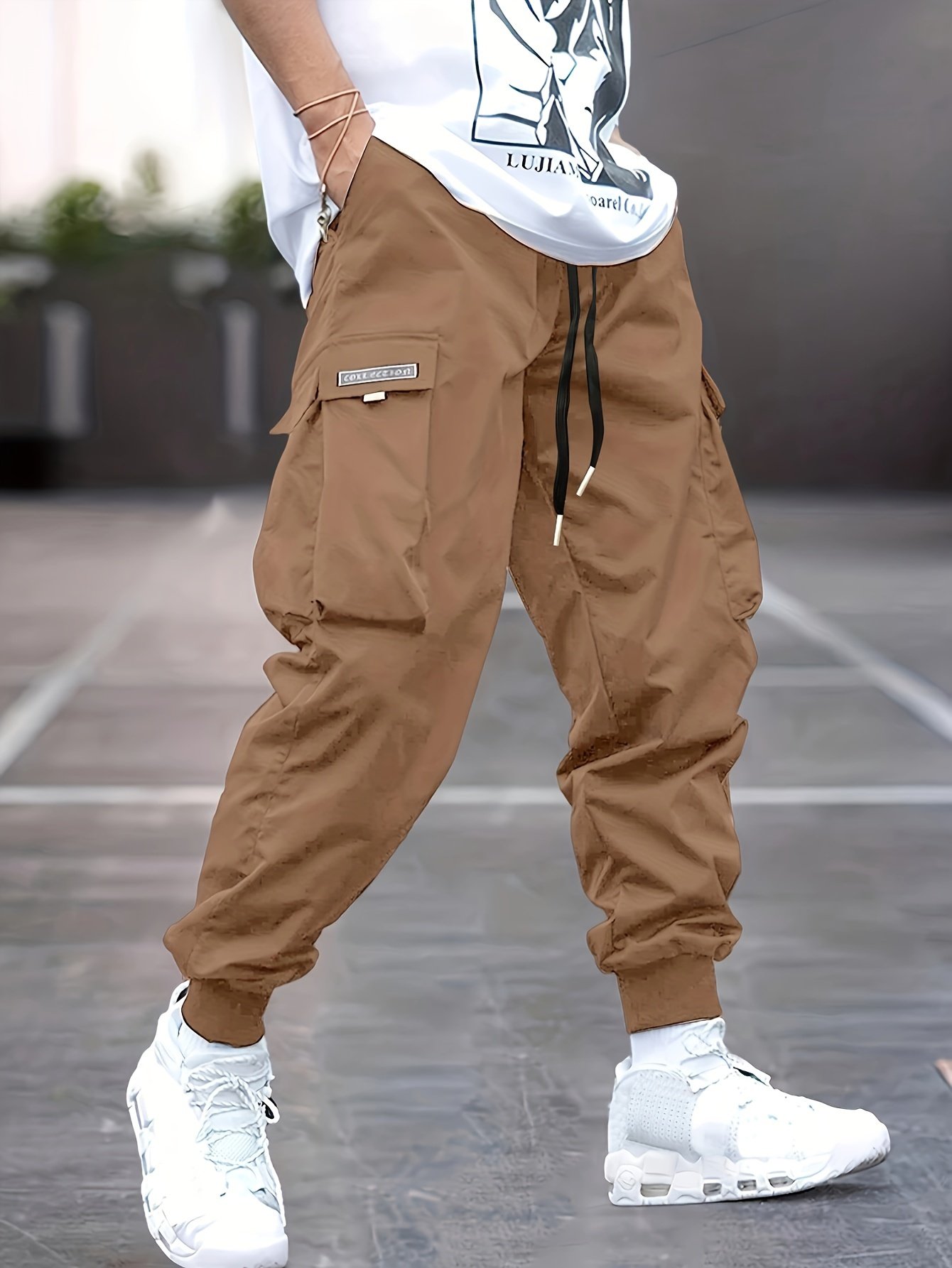 Trendy Men??s Casual Cargo Pants With Pocket, Men??s Outfits For Spring And Autumn