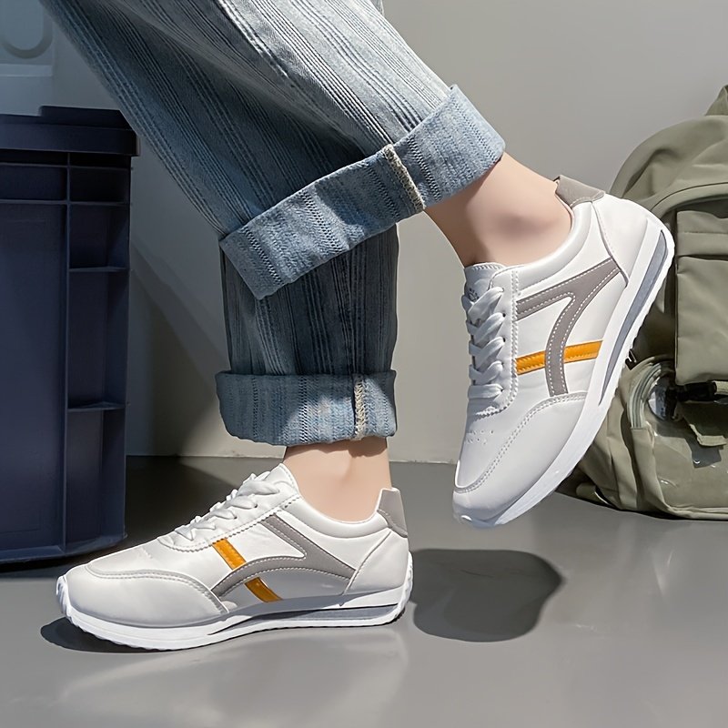 Women??s Simple Platform Sneakers, Casual Lace Up Outdoor Shoes, Comfortable Low Top Sport Shoes - Image 2