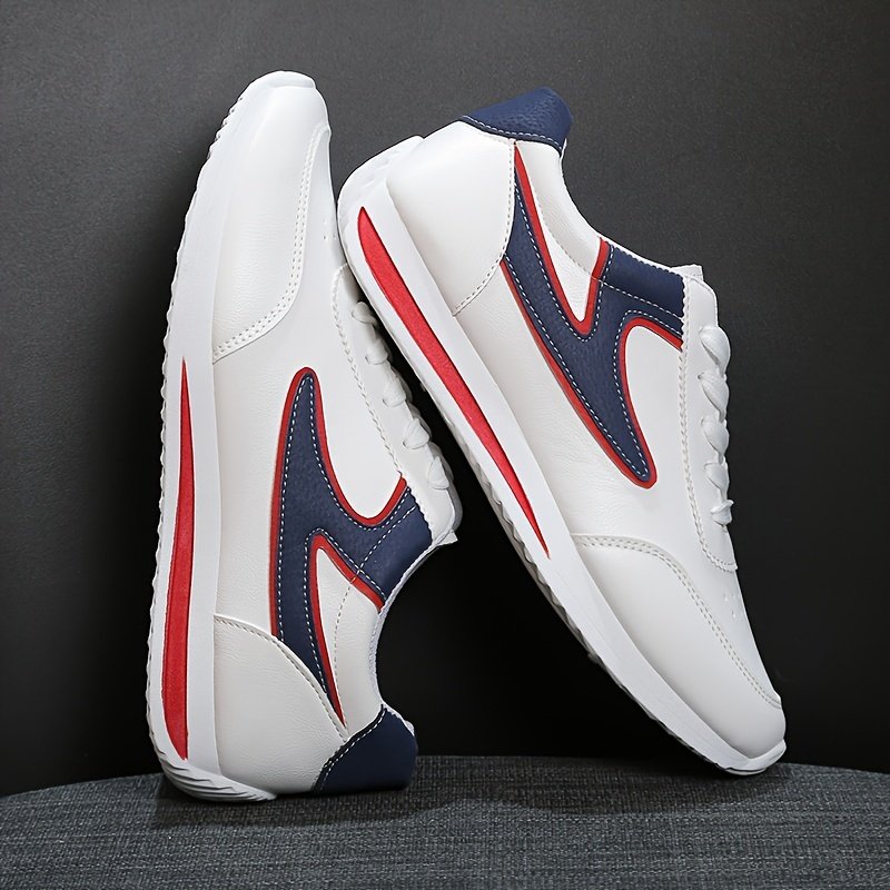 Women??s Colorblock Casual Sneakers, Lace Up Platform Soft Sole Jogging Shoes, Low-top Breathable Fitness Shoes - Image 8