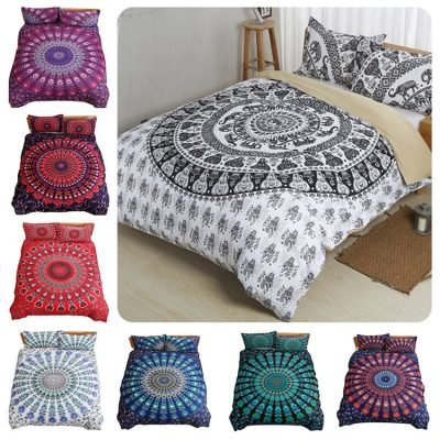 2/3-Piece Multi-Color Bohemian Mandala Duvet Cover Set