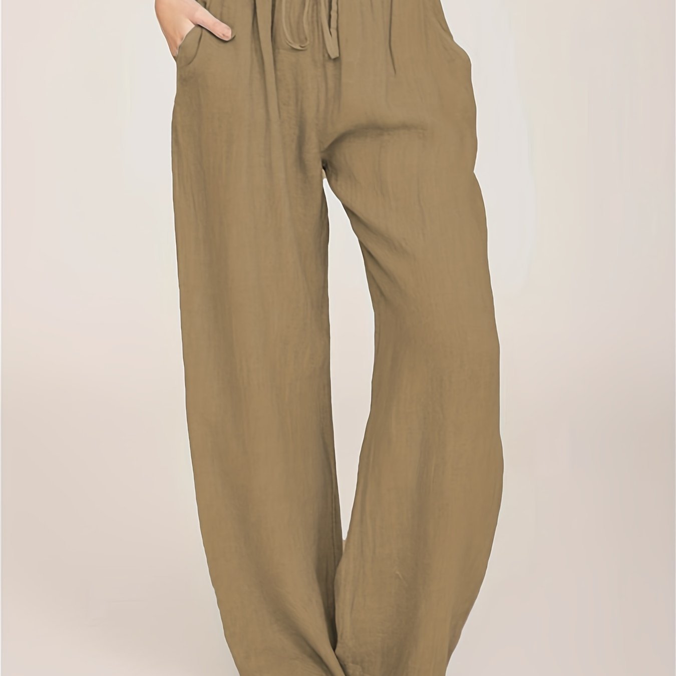 Drawstring Wide Leg Pants, Solid Loose Palazzo Pants, Casual Every Day Pants, Women??s Clothing - Image 11
