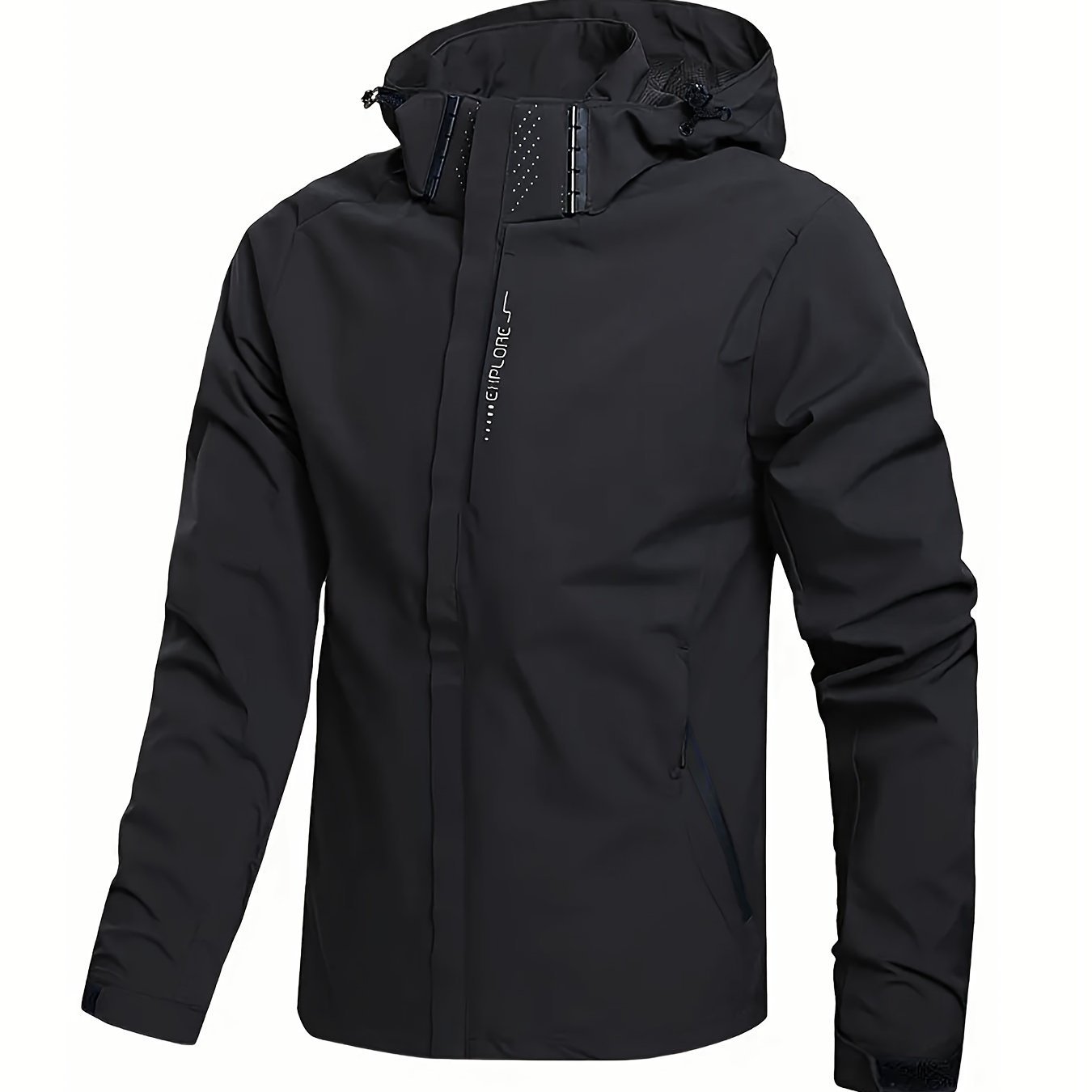 Men??s Casual Hooded Waterproof Windbreaker Jacket Coat Regular Fit Coat For Spring Autumn Outdoors Hiking - Image 7