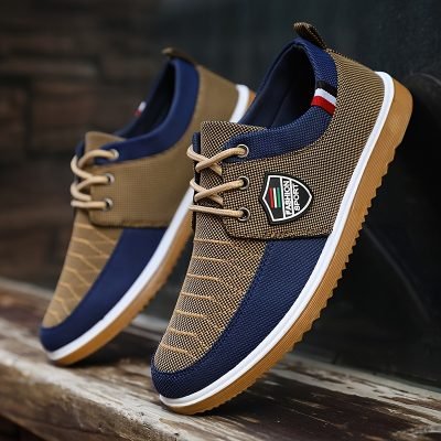 Men??s Canvas Low Top Sneaker Lace-up Classic Casual Walking Shoes
