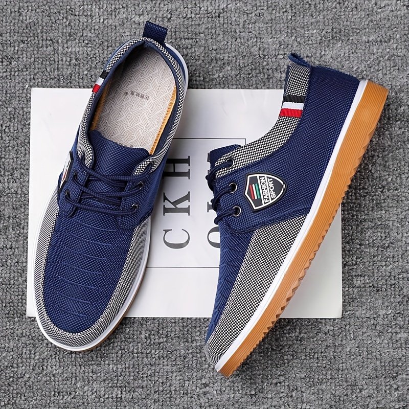 Men??s Canvas Low Top Sneaker Lace-up Classic Casual Walking Shoes - Image 4