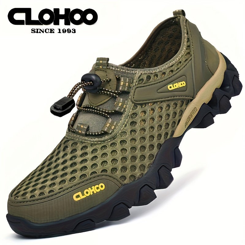 Men??s Lightweight Mesh Sports Shoes, Casual Non-slip Rubber Sole Sneakers For Outdoor Hiking Camping Running Athletic Sports - Image 4