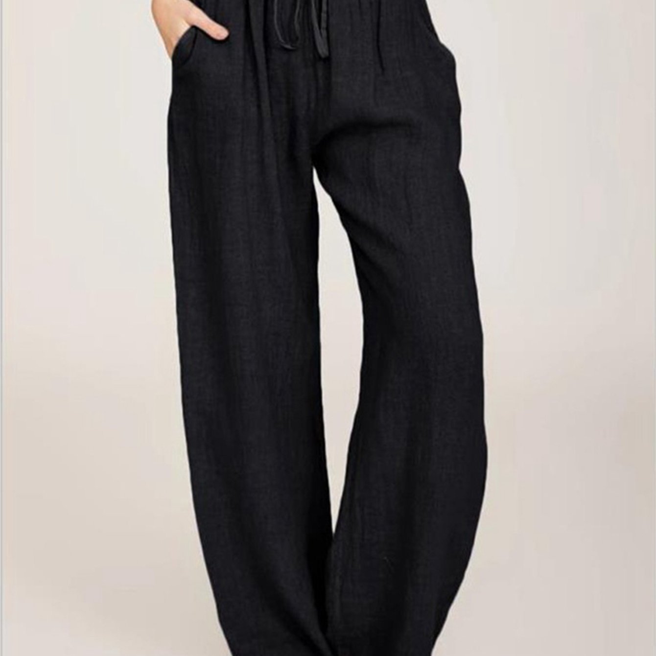 Drawstring Wide Leg Pants, Solid Loose Palazzo Pants, Casual Every Day Pants, Women??s Clothing - Image 12