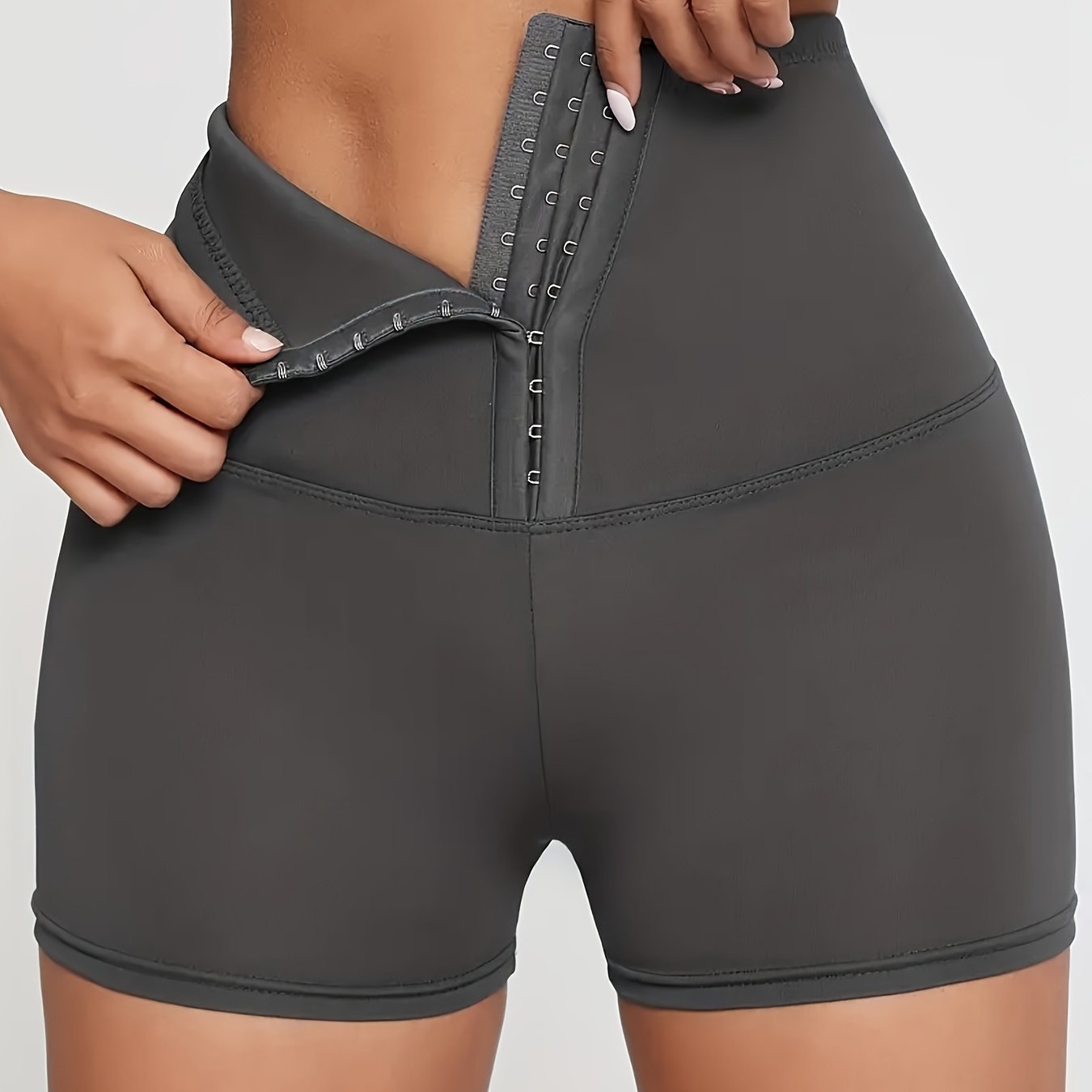 High Waist Versatile Sports Shorts, Slim Fit Adjustable Buckle Fitness Shorts, Women??s Activewear - Image 2
