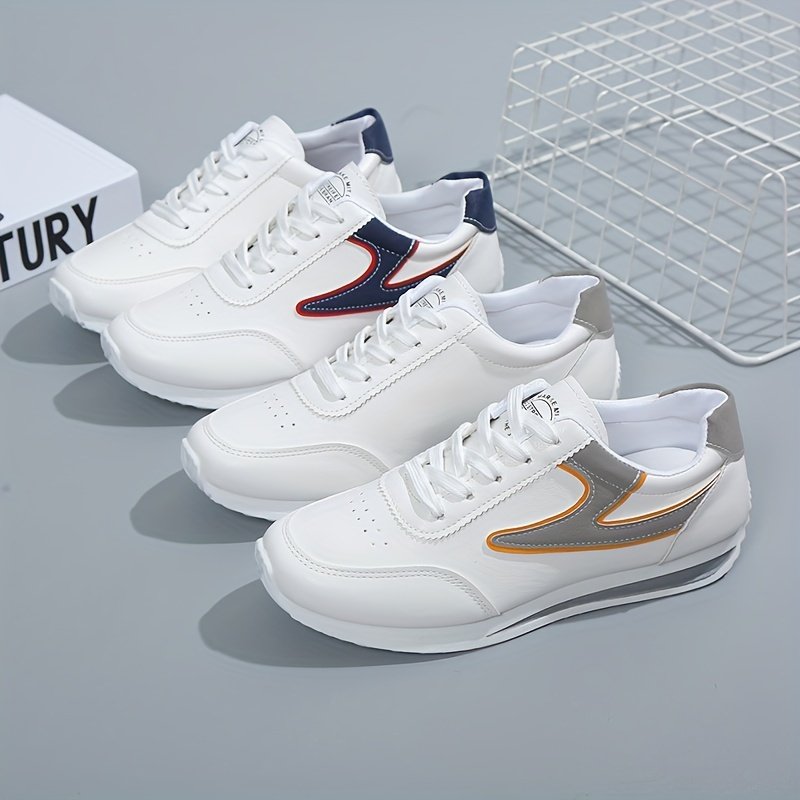 Women??s Colorblock Casual Sneakers, Lace Up Platform Soft Sole Jogging Shoes, Low-top Breathable Fitness Shoes - Image 5