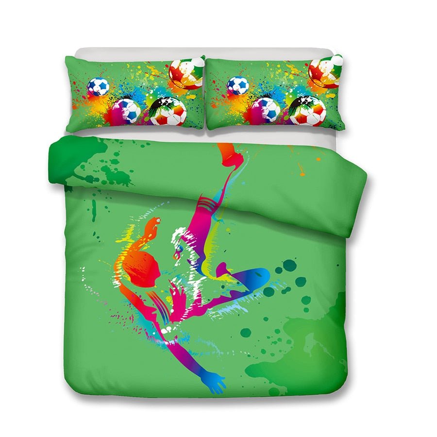 2/3-Piece Soccer Player Action Duvet Cover Bedding Set - Image 9