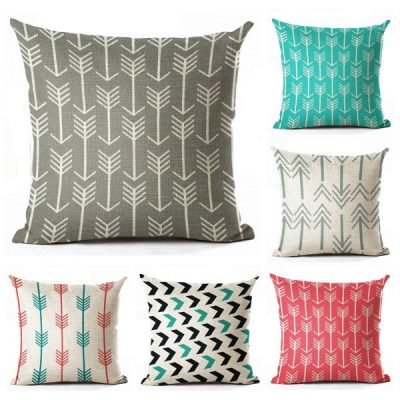 18?? Geometric Nordic Arrow Pattern Throw Pillow Cover