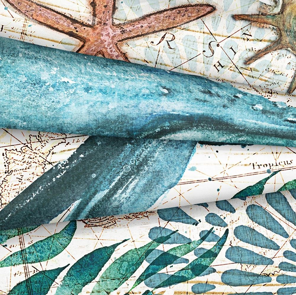 2/3-Piece Mediterranean Whale Print Duvet Cover Set - Image 4