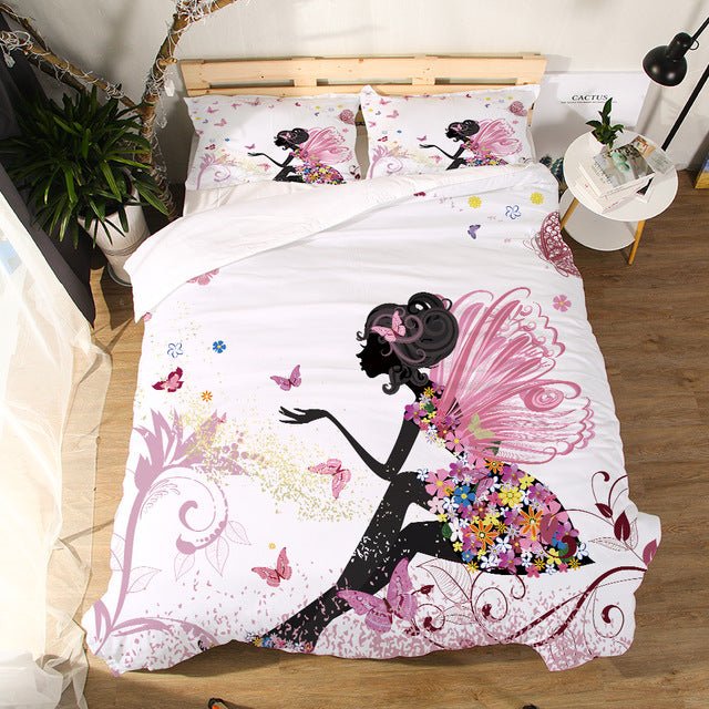 2/3-Piece Girls Butterfly Fairy Duvet Cover Bedding Set - Image 9