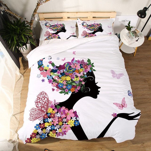 2/3-Piece Girls Butterfly Fairy Duvet Cover Bedding Set - Image 15