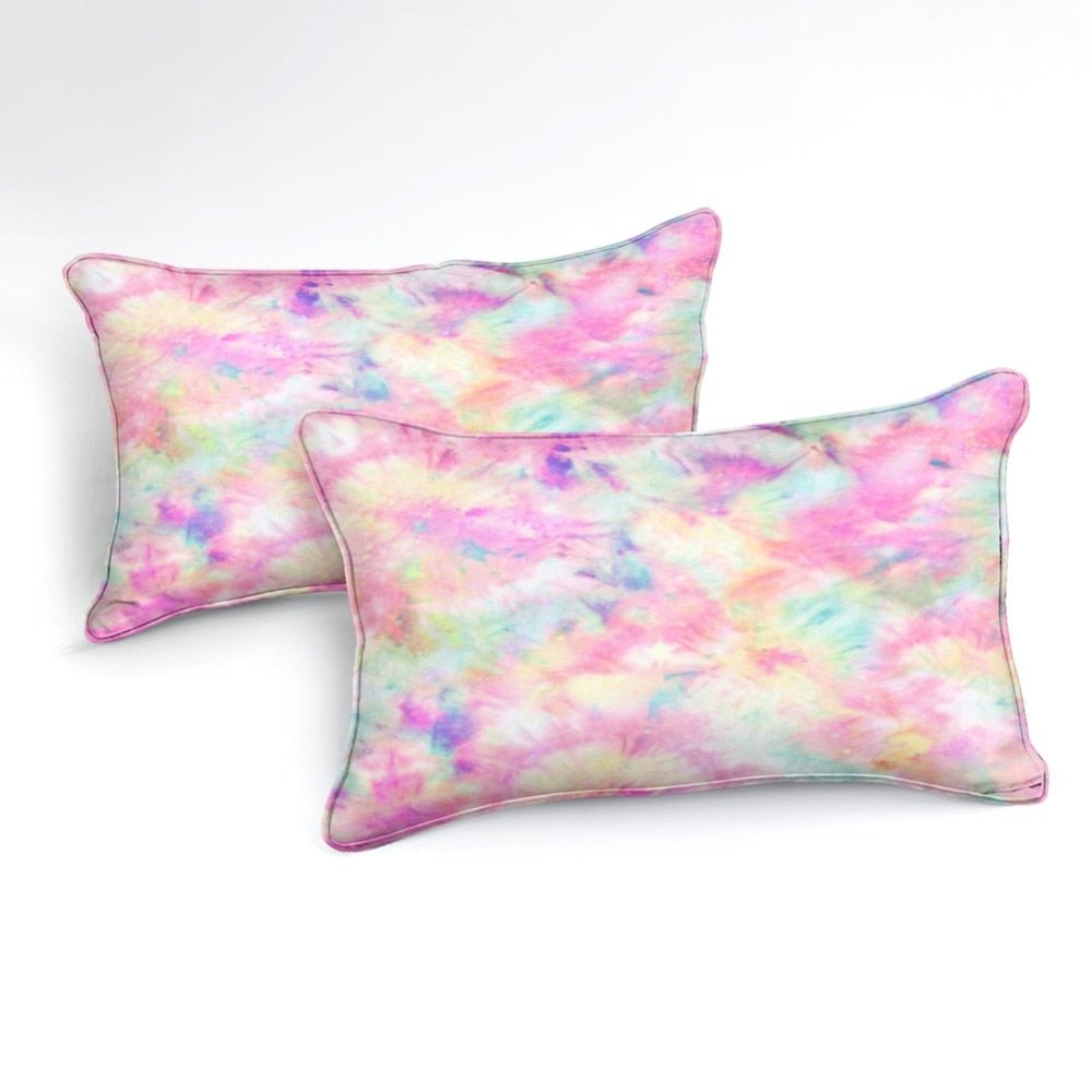 2/3-Piece Pink Pastel Tie-Dye Splash Duvet Cover Set - Image 3