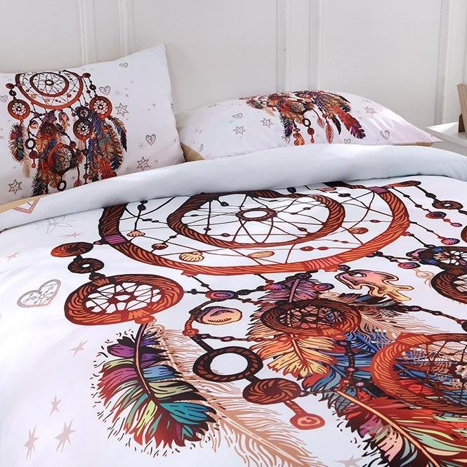 2/3-Piece Multi-Color Dreamcatcher Duvet Cover Bedding Set - Image 2